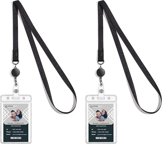 Cute Lanyard id Holder Durable Retractable Lanyards for ID Badges,Waterproof ID Badge Holder for ... | Amazon (US)