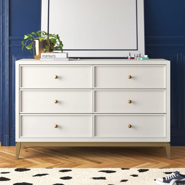 Yazmin 56'' Wide 6 - Drawer Double Dresser | Wayfair North America