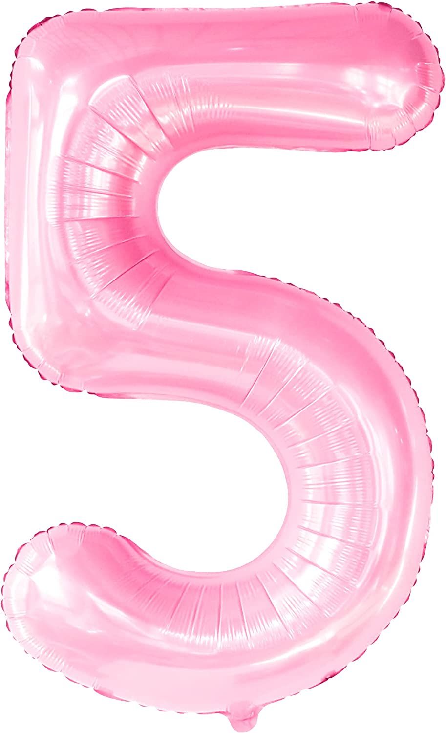 KatchOn, Big Pink Number 5 Balloon - 40 Inch, 5th Birthday Balloon | Light Pink 5 Birthday Balloo... | Amazon (US)