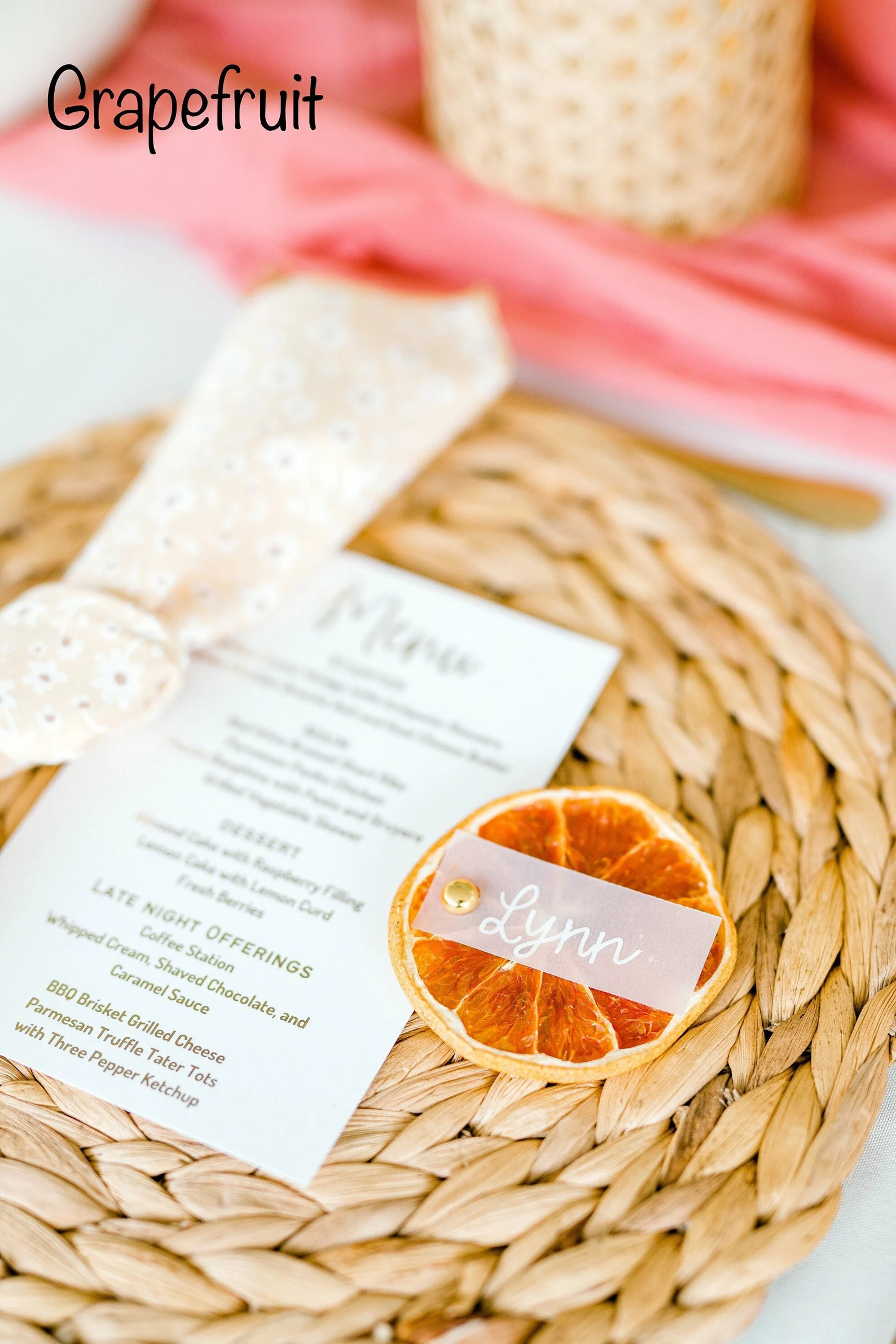 Citrus Place Cards – Real Fruit Name Cards for Weddings, Showers, Summer Parties –Custom Hand... | Etsy (US)