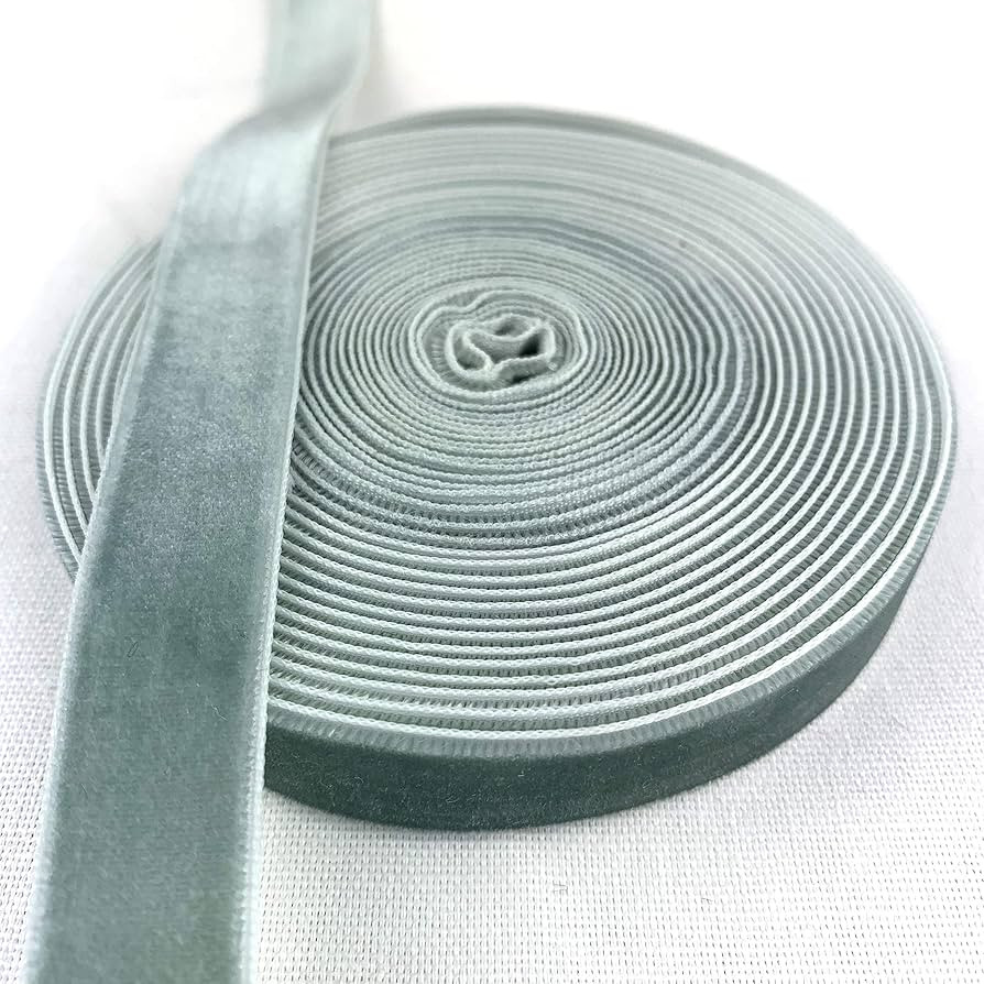 Worlds Chateau Gray Velvet Ribbon 5 Yards 5/8"Inch(16mm) | Amazon (US)