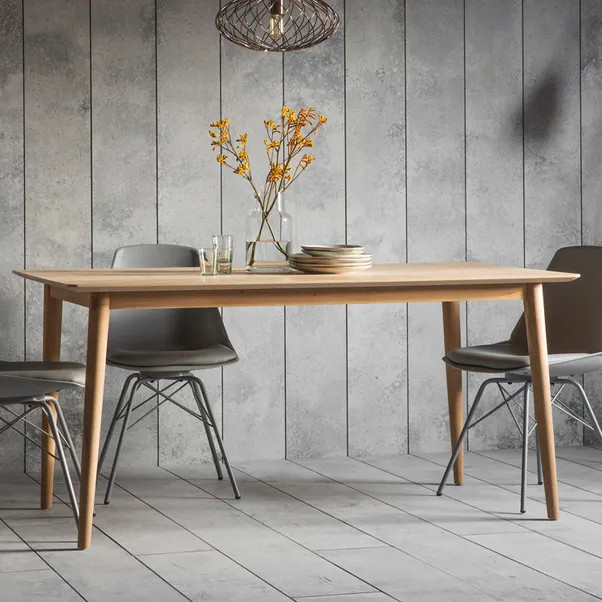 Manila 6 Seater Dining Table, Oak | Dunelm (migrated)