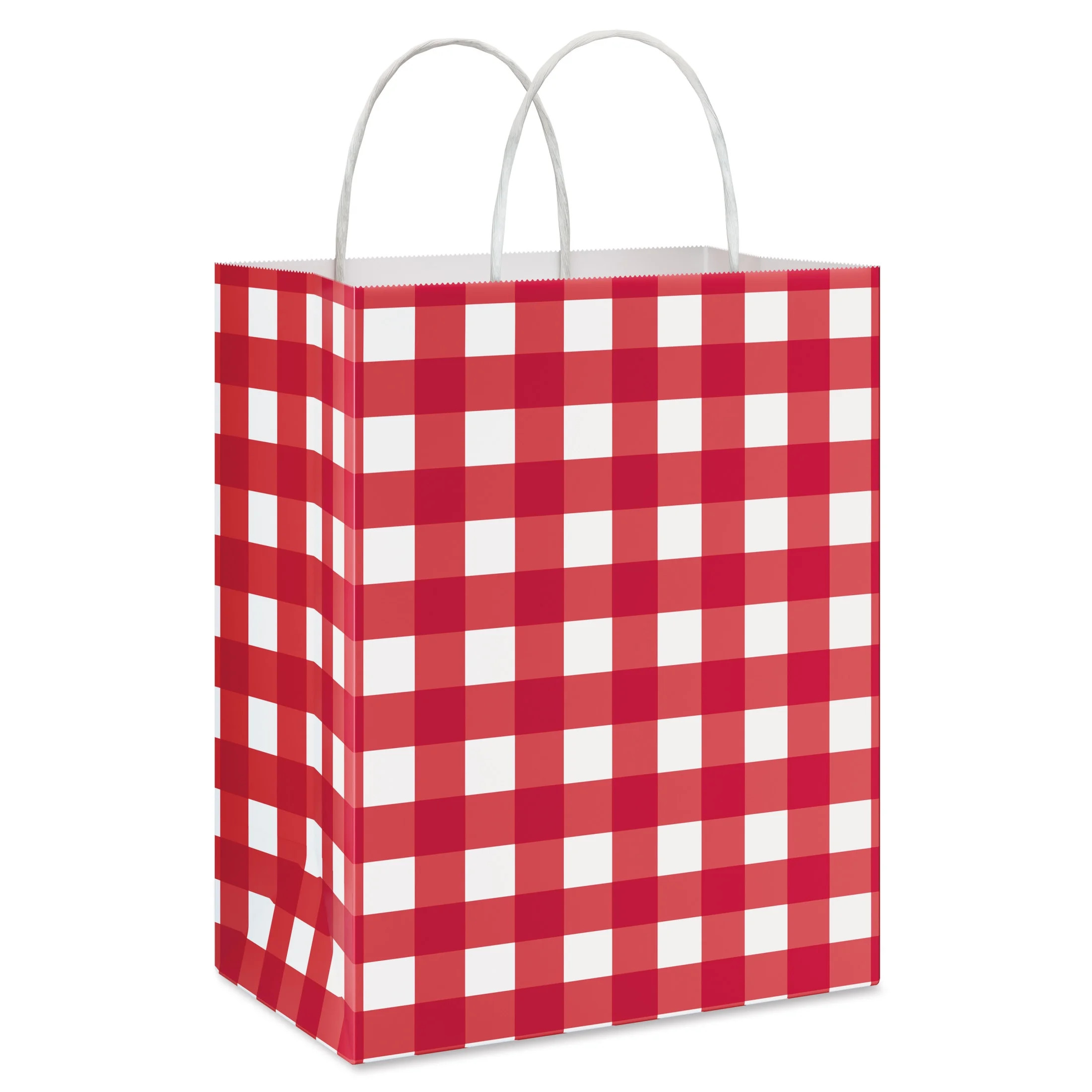 American Greetings 9.75 in. Medium Valentine's Day Gift Bag, Classic Red and White Checkered, (1-... | Walmart (US)