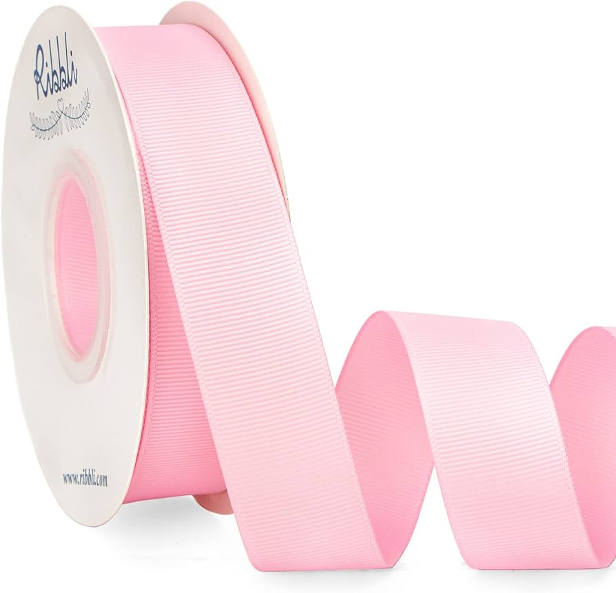 Ribbli Pearl Pink Grosgrain Ribbon, 1 inches x Continuous 25 Yards, Use for Bows DIY Hair Accesso... | Amazon (US)
