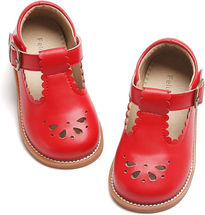 Felix & Flora Toddler Little Girl Mary Jane Dress Shoes - Ballet Flats for Girl Party School Shoe... | Amazon (US)