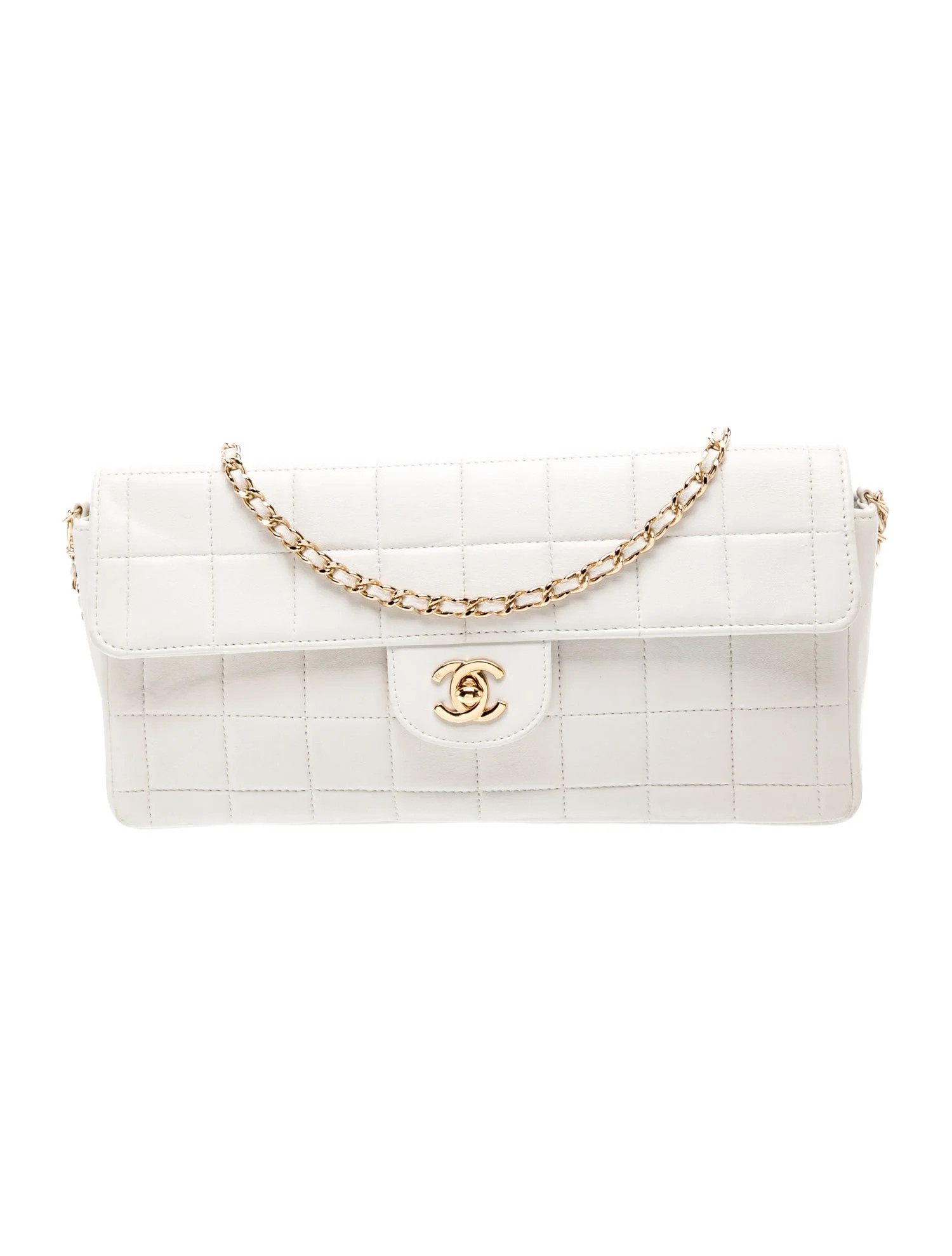 Chanel Square Quilt E/W Shoulder Bag - Neutrals Shoulder Bags, Handbags - CHA1431558 | The RealRe... | The RealReal