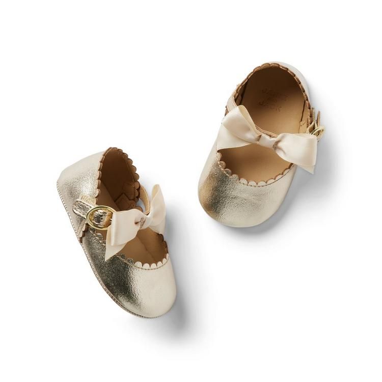 Baby Metallic Bow Ballet Flat | Janie and Jack