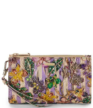 Pinstripe Petals Melbourne Collection Daisy Wristlet | Dillard's