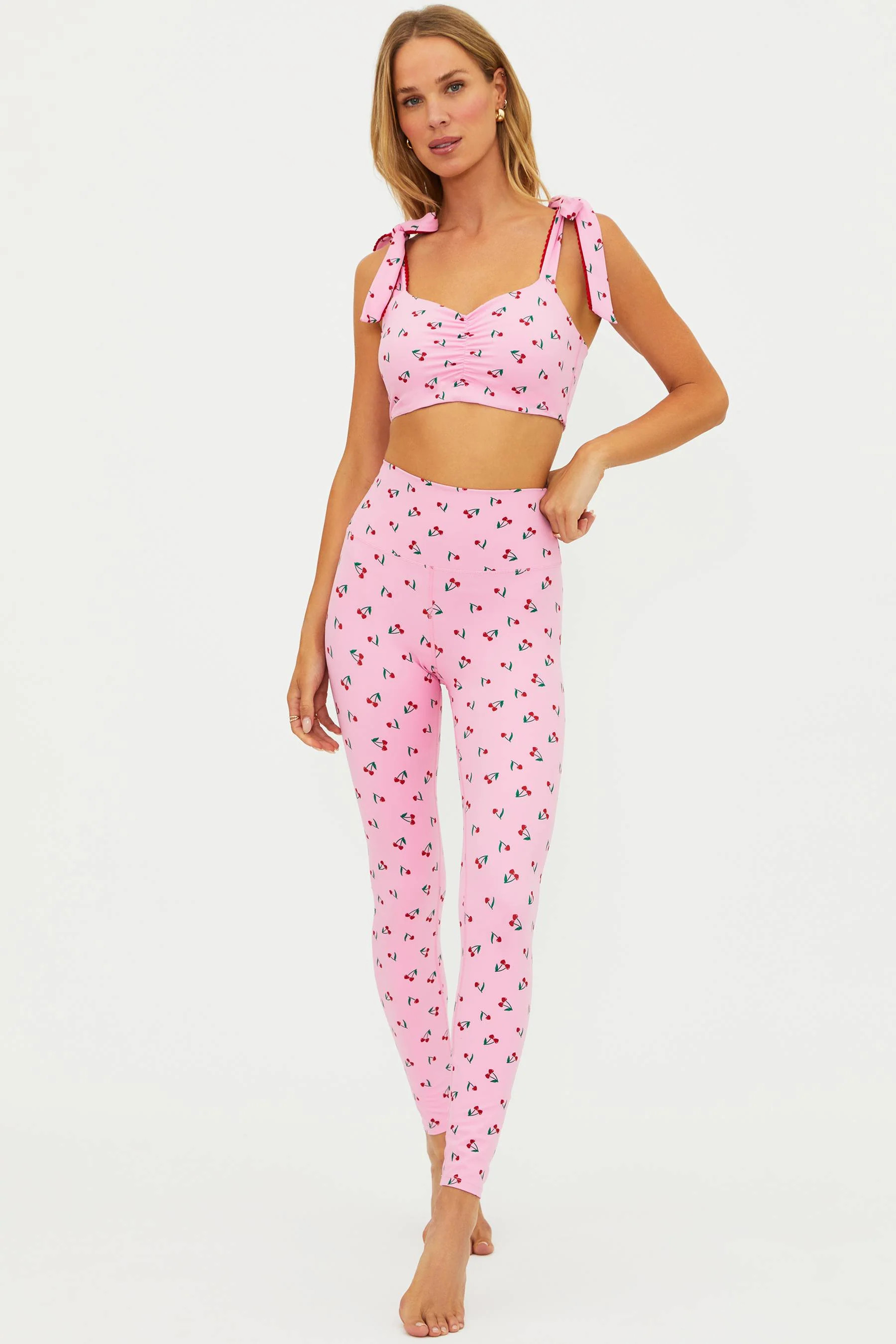 Piper Legging Mon Cheri | Pink Cherry Print Legging | Beach Riot | Beach Riot