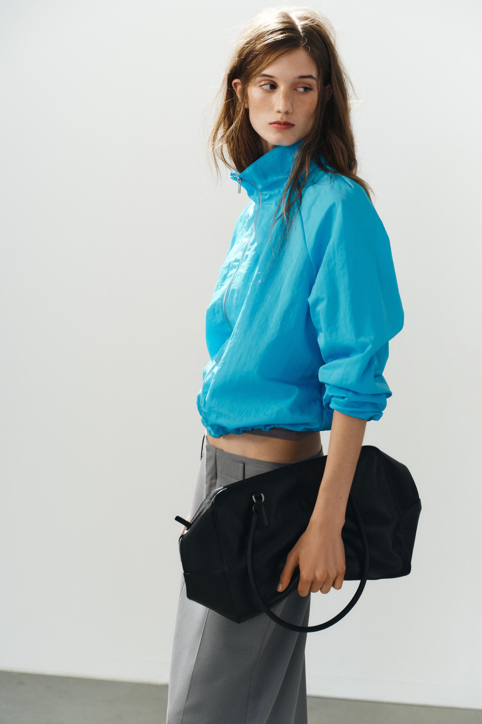 TECHNICAL FABRIC ZIP-UP JACKET | Zara UK