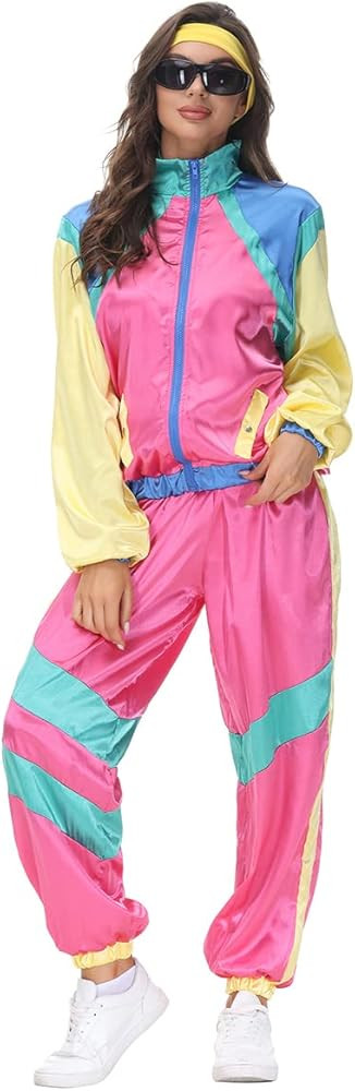 IMEKIS Women's Rave Outfit Shiny Crop Top Hoodie Metallic Casual Long Pants Hooded Workout Sweats... | Amazon (US)