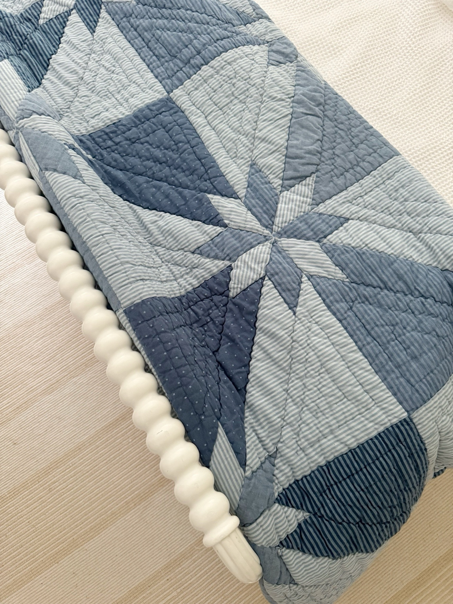 Coastal cottage quilt on sale at lands end, blue star quilt, looks for less, vintage, bedding, bedroomm

#LTKHome #LTKStyleTip