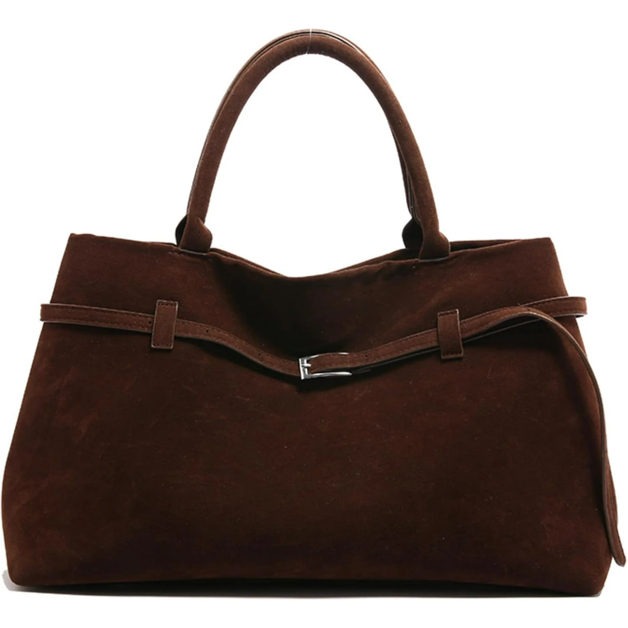 Vhitler Suede Tote Bag Large Brown Suede Bag Designer Handbags Leather Tote Bags Women Fall Purse... | Walmart (US)