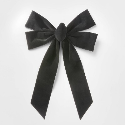 11" Velvet Christmas Bow Black - Wondershop™: Decorative Accessory | Target