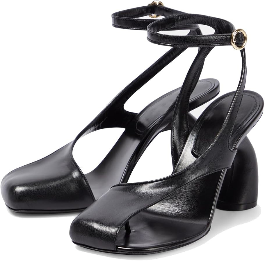 Vertundy Women's Flip Flop High Heeled Sandals Bridal Leather Chunky Pumps Square Toe Adjustable ... | Amazon (US)