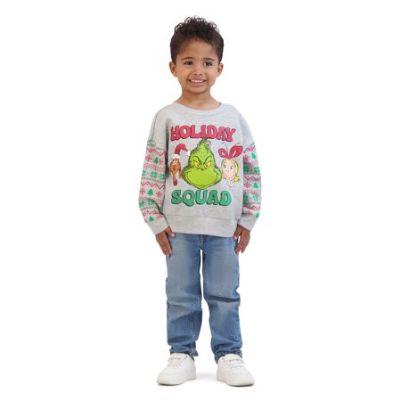 Dr. Seuss The Grinch Toddler Long Sleeve Sweatshirt, Sizes 12M-5T | Walmart (US)