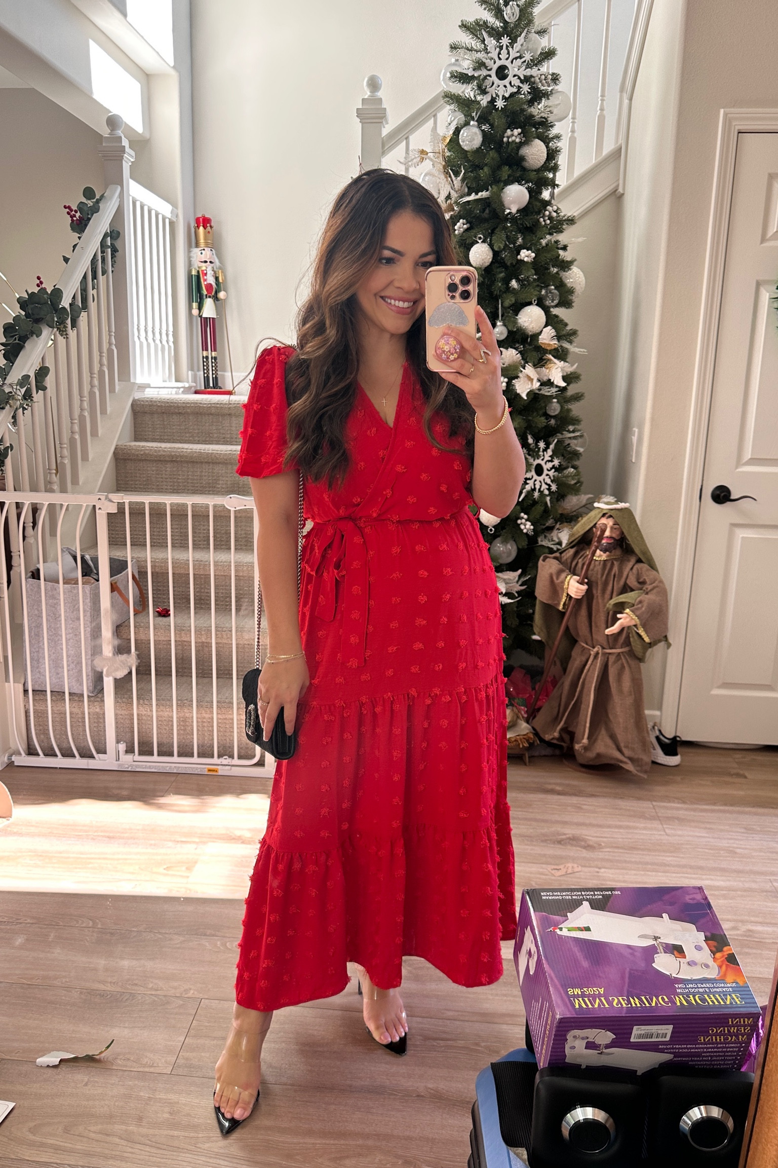 Dress: size medium (if in between sizes size down, comes in lots of colors too. Comfy and easy to wear, hits me right above my ankle and I’m 5’2). This dress would also be cute for Valentine’s Day!

Heels: size 6 (tts and even expand with width, short heel, come in several colors/patterns)

#LTKmidsize #LTKSeasonal #LTKHoliday
