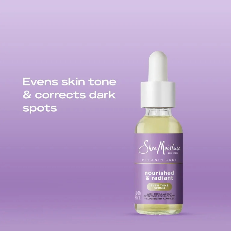 SheaMoisture Melanin Care Even Tone Serum with Triple-Action Even Tone + Elderberry Complex, 1 oz | Walmart (US)