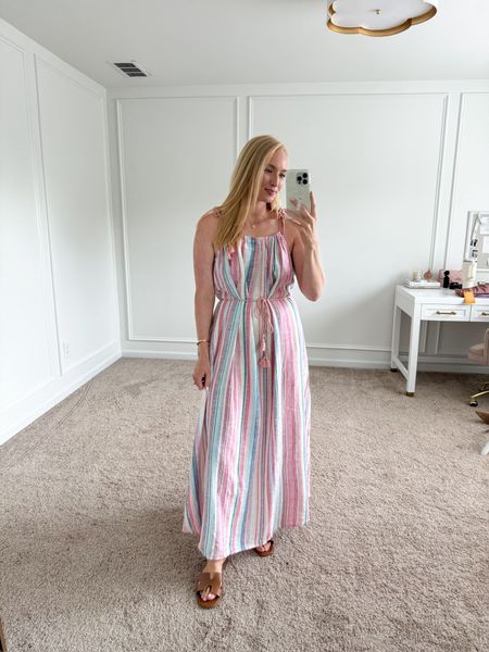 This maxi dress would be such a pretty vacation dress! Wearing size small. Summer dresses // maxi dresses // resortwear // vacation outfits // beach dresses // Walmart finds // Walmart fashion 

#LTKStyleTip #LTKTravel #LTKSeasonal