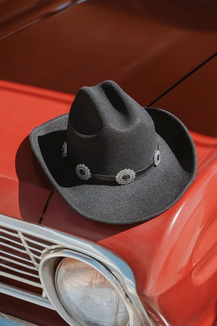 Wild West Wonder Black Conch Cowboy Hat | Lulus