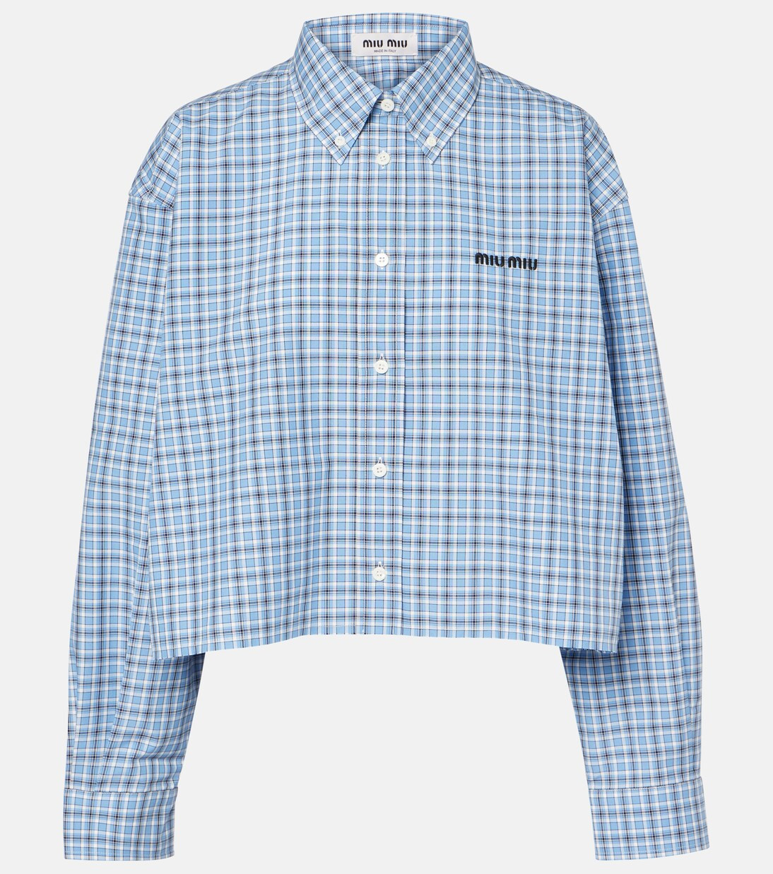 Cropped checked cotton shirt | Mytheresa (INTL)