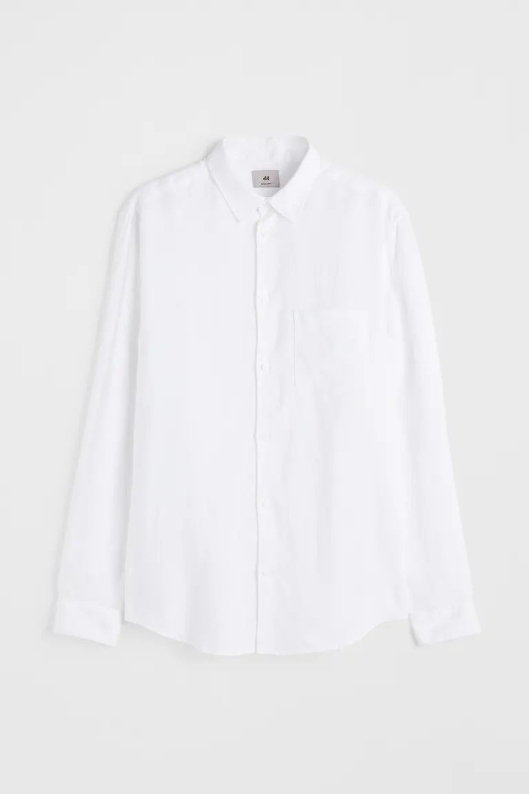 Regular Fit Linen shirt | H&M (UK, MY, IN, SG, PH, TW, HK)