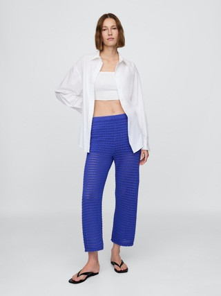 100% Cotton Crochet Ankle Pants | Gap (US)
