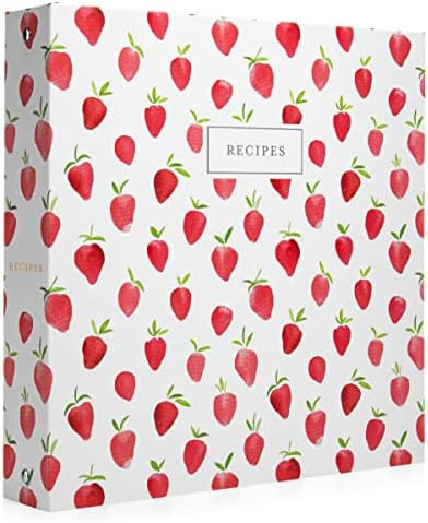 Jot & Mark Recipe 3 Ring Binder 8.5x11 | Full-Page with Clear Protective Sleeves and Color Printi... | Amazon (US)