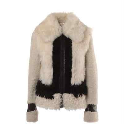 Celine Phoebe Era Lambskin Jacket 40 Ladies White Leather Trim | eBay US