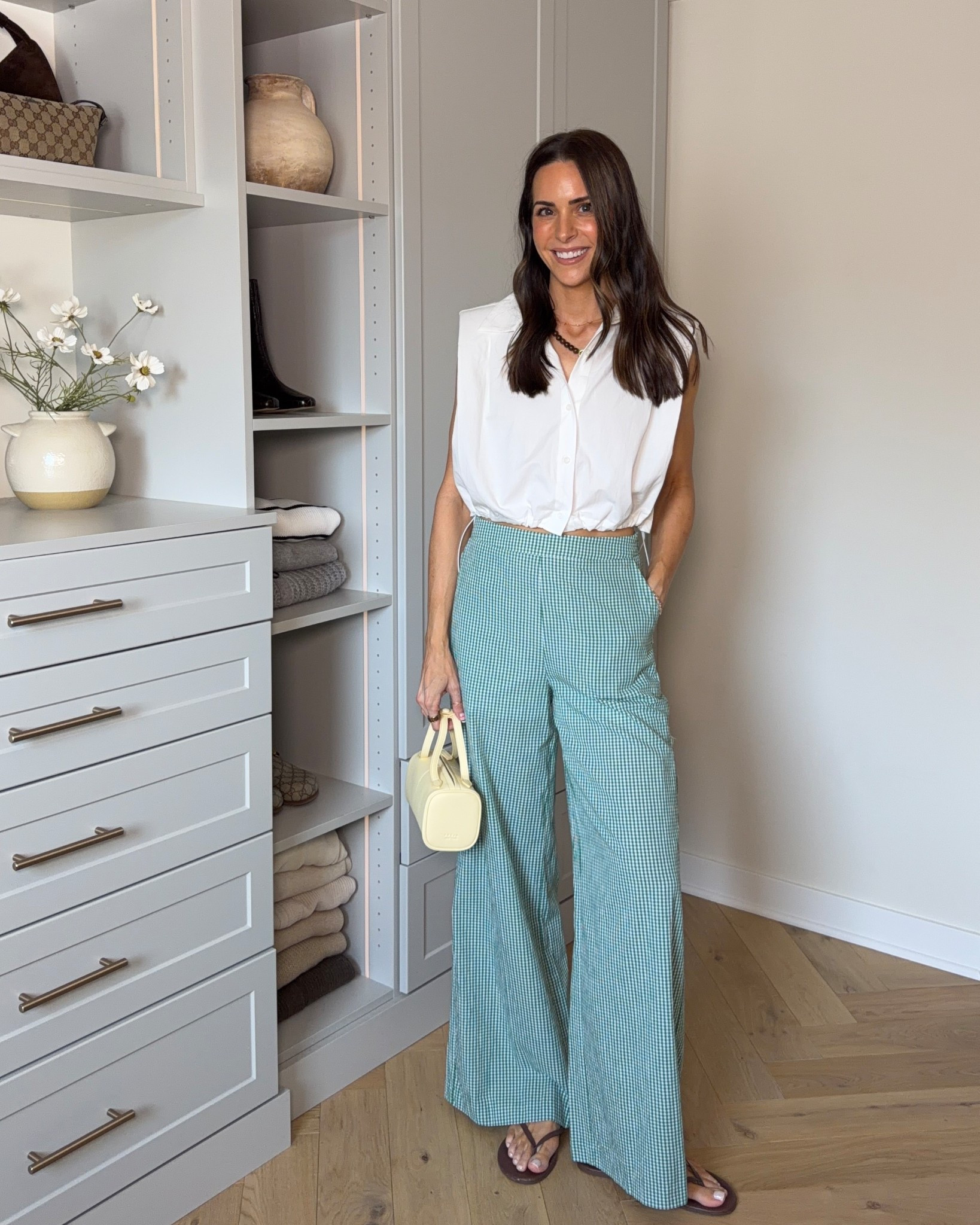 Gingham pants 👏🏼 true to size (S) I’m 5’7”
Amazon top is a really good basic for spring / summer if you don’t mind a little crop (cinches at the waist). Wearing my true S 

#LTKSeasonal #LTKootd #LTKTravel