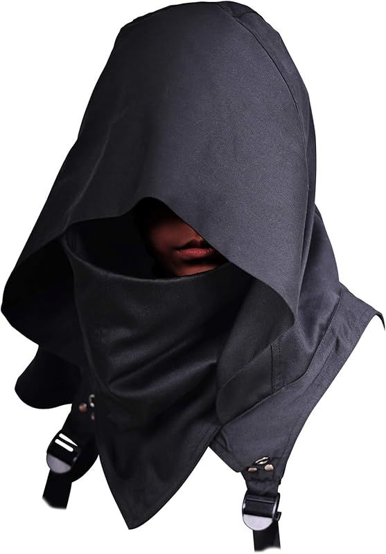 HIBIRETRO Cyberpunk Rogue Cowl Hood Scarf, Winter Neck Warmer Costume Hooded Cape Hat for Hallowe... | Amazon (US)