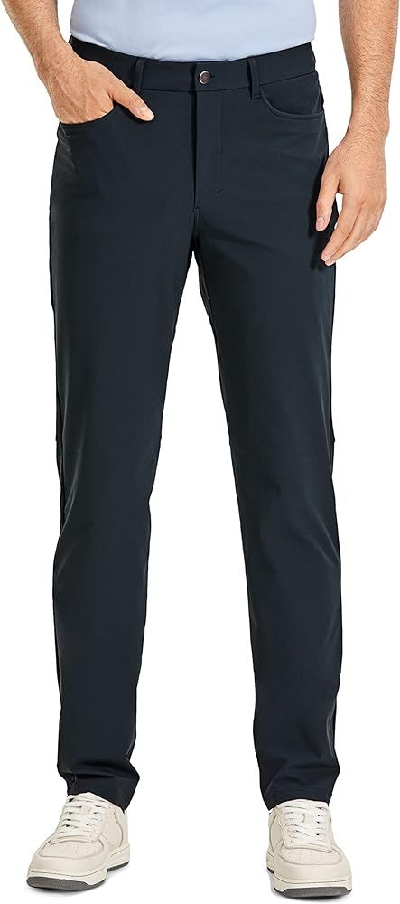 Amazon.com: CRZ YOGA Men's Stretch Golf Pants - 33'' Slim Fit Work Pants Stretch Waterproof 5-Pocket | Amazon (US)