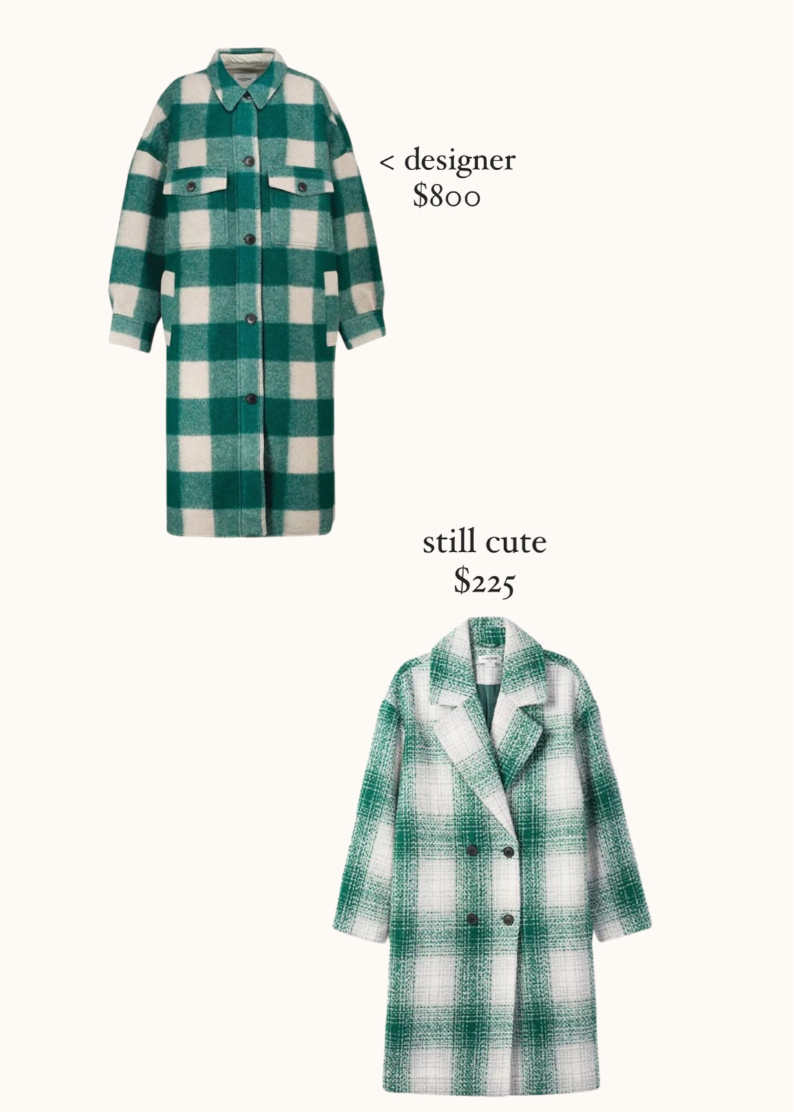 Designer vs Madewell coat showdown. The budget version is still super cute and WARM since it’s made of wool. 

#LTKSale #LTKSeasonal #LTKbeauty