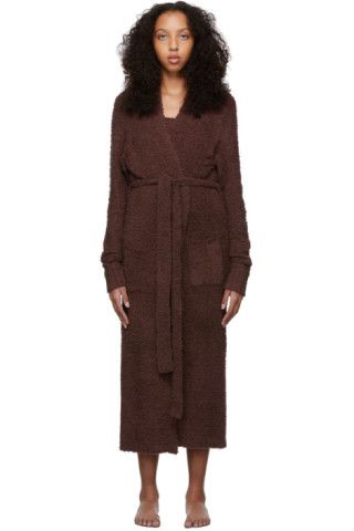 Brown Cozy Knit Robe | SSENSE