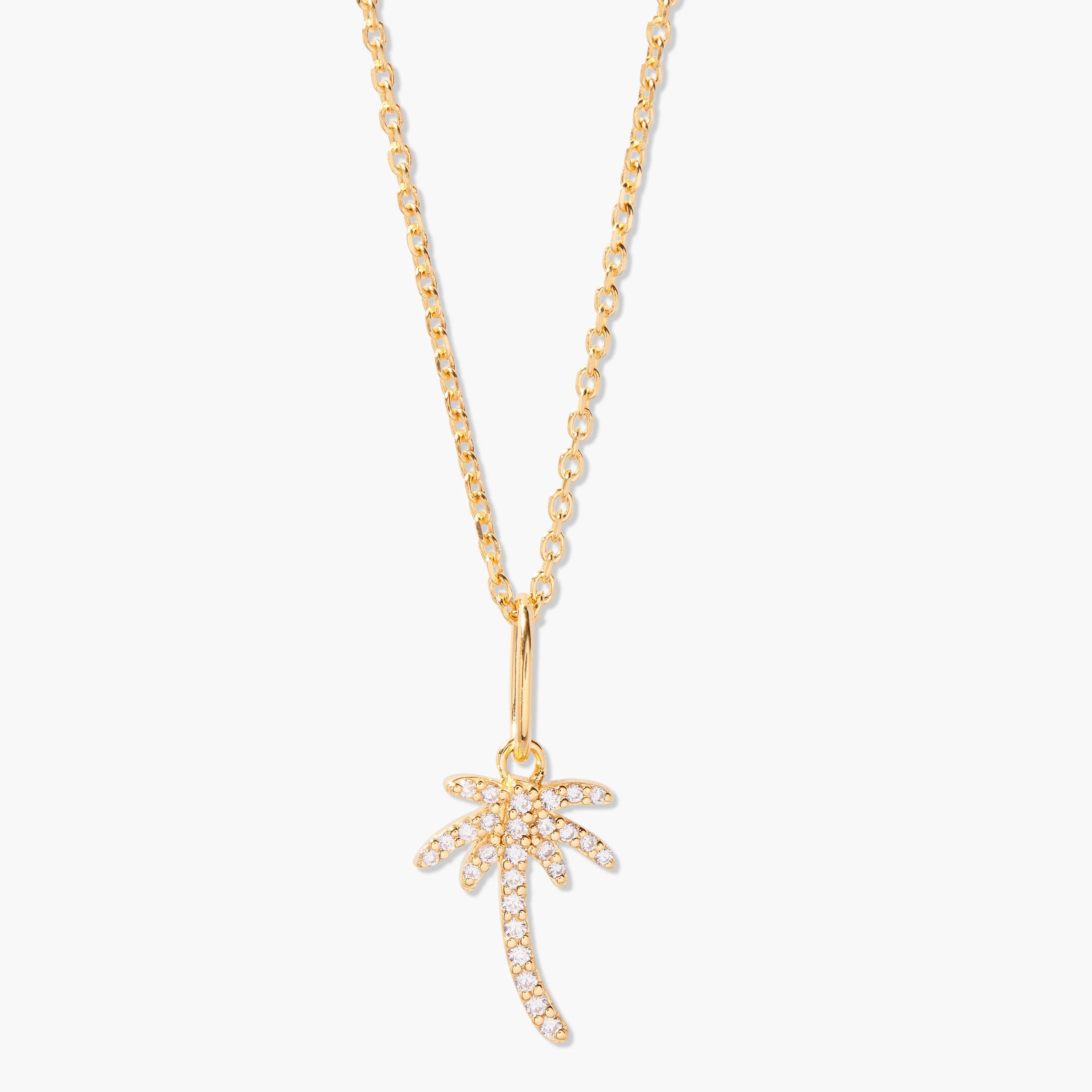 Adeline Palm Tree Vermeil Necklace | Brook and York