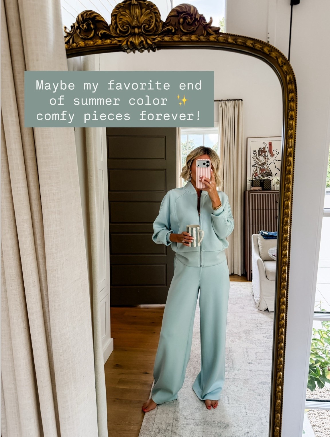 Another lounge set I will be wearing on repeat into fall! This color is so good! Wearing S! Use code BRITTANYXSPANX for 15% off your first order! 

Loverly Grey, Spanx, matching set, loungewear, lounge set, travel outfit, pre fall looks

#LTKTravel #LTKSeasonal