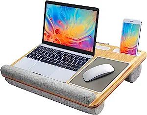 HUANUO Lap Desk - Fits up to 17 inches Laptop Desk, Built in Mouse Pad & Wrist Pad for Notebook, ... | Amazon (US)