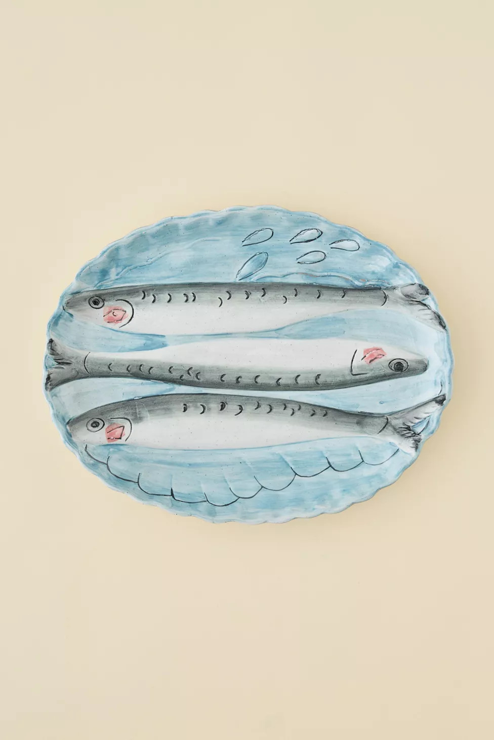 Fish Scalloped Ceramic Serving Platter | Urban Outfitters (US and RoW)