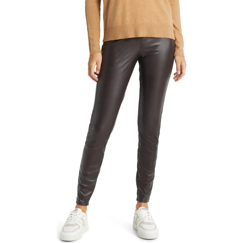 Hue Faux Leather Leggings in Espresso at Nordstrom, Size Small | Nordstrom