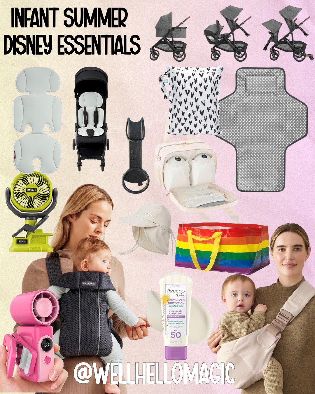 Summer Baby Essentials You'll Need at Disney!
Everyone deserves to enjoy their Disney trip, including your infant child. So here are the right products and care you'll need to make that happen. You've got your non-negotiables: strollers, sunscreen for that heat, hats, and fans. We've got changing pads and diaper bags. All at your disposal.
Click below to buy what products will work for you! 

 #LTKSeasonal #LTKPetite #LTKBaby