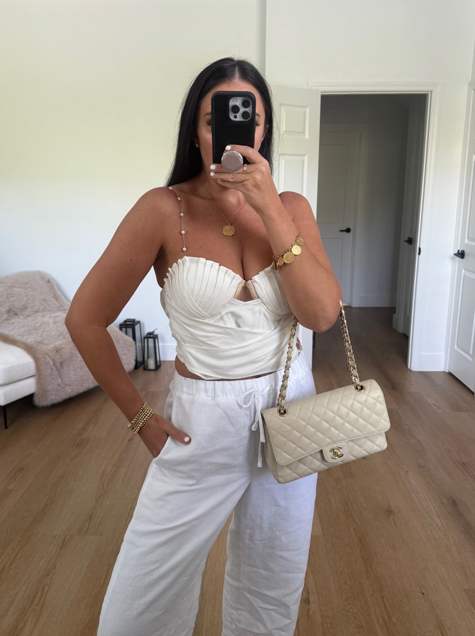 Arielle Corset Crop Top. Cruiselinen™ Lodge Pant
