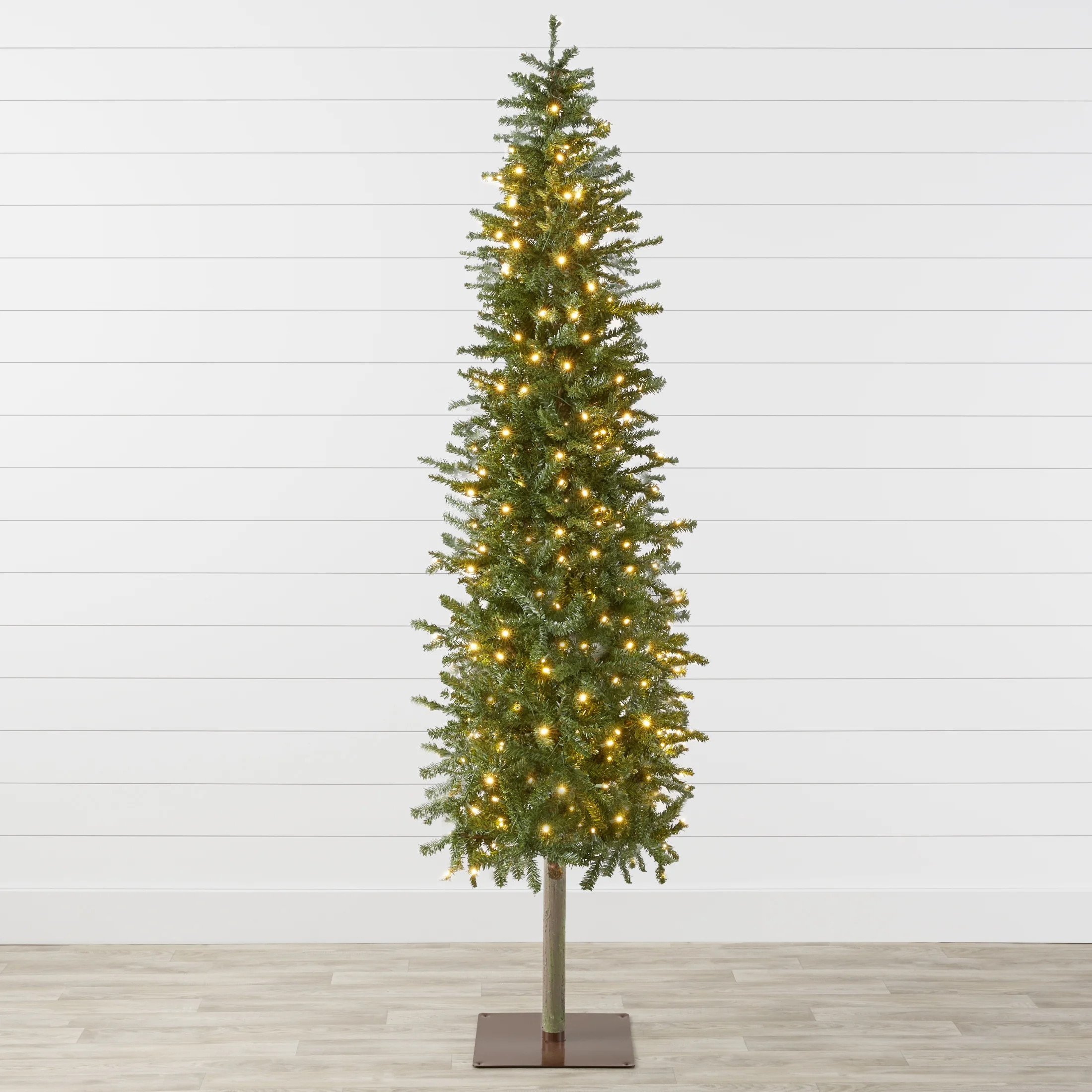 Best Choice Products 6ft Pre-Lit Pencil Christmas Tree, Hinged Holiday Decoration w/ 250 LED Ligh... | Walmart (US)