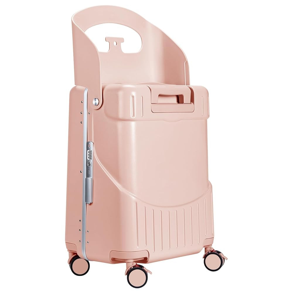 MRPLUM Ride On Luggage with Seat for Kids&Adults with Seat Belt,Hard Shell Lightweight Rolling Sp... | Amazon (US)