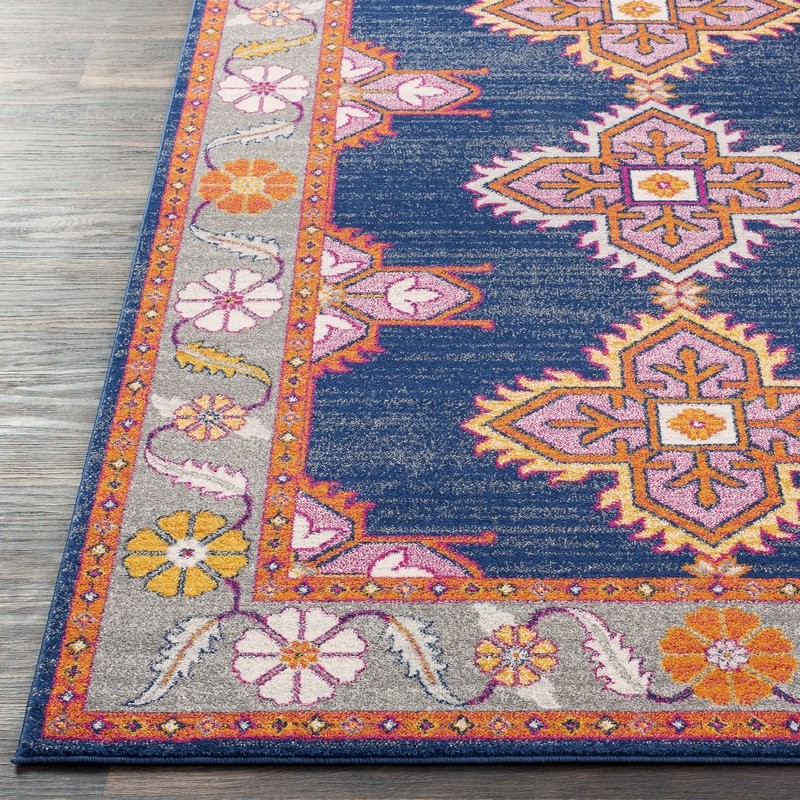 Arteaga Navy/Blue/Orange/Pink/Gray Area Rug | Wayfair North America