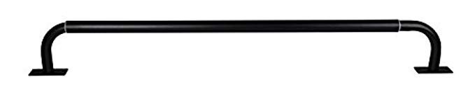 Meriville 1-Inch Diameter Wraparound Blackout Curtain Rod, 84-Inch to 120-Inch, Black Finish | Amazon (US)