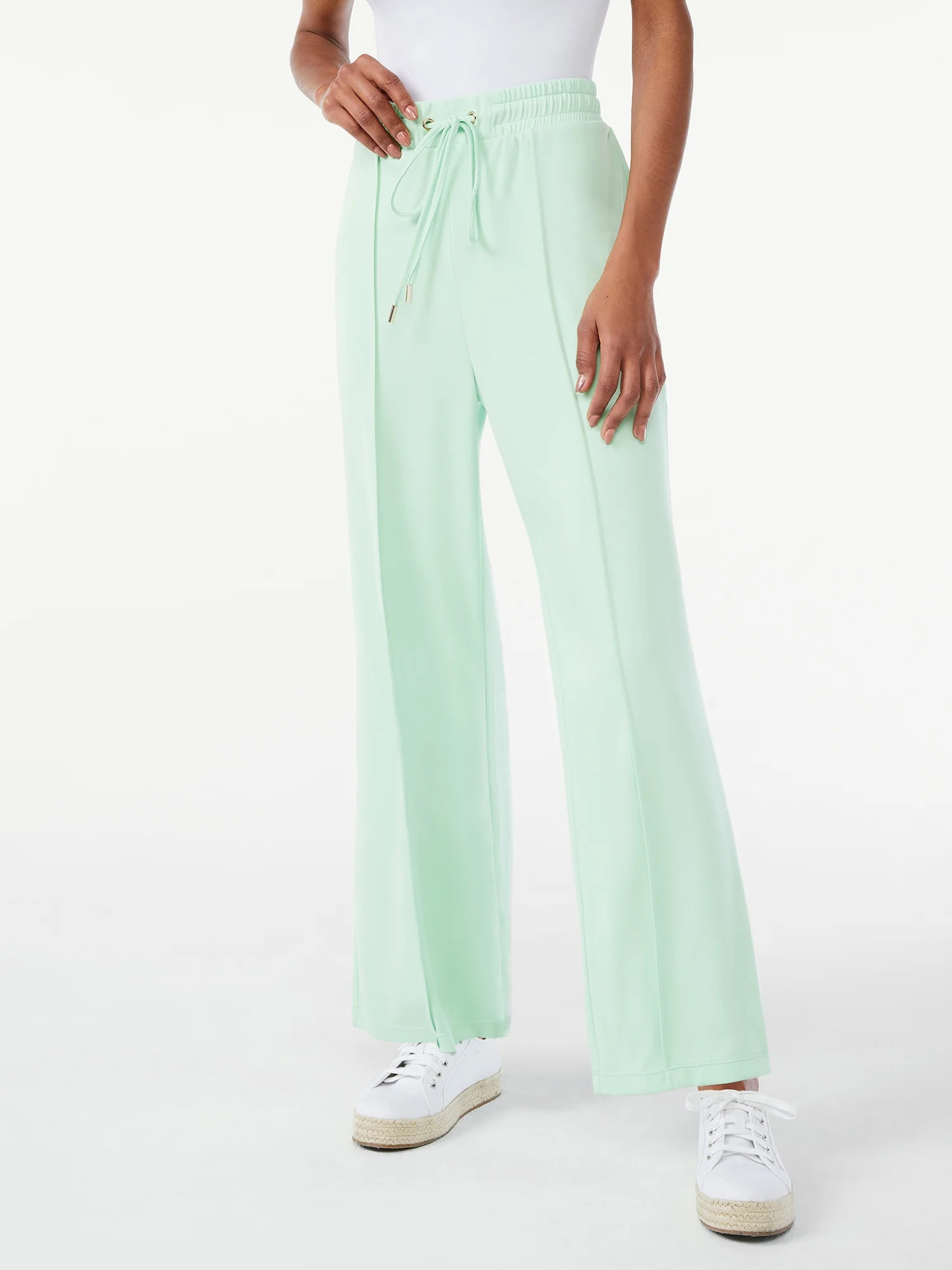 Scoop Women's Tie Front Track Pants - Walmart.com | Walmart (US)