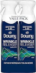 Downy WrinkleGuard Wrinkle Release Fabric Spray, Fresh Scent, 9.7 Oz (Pack of 2) - Fabric Refresh... | Amazon (US)