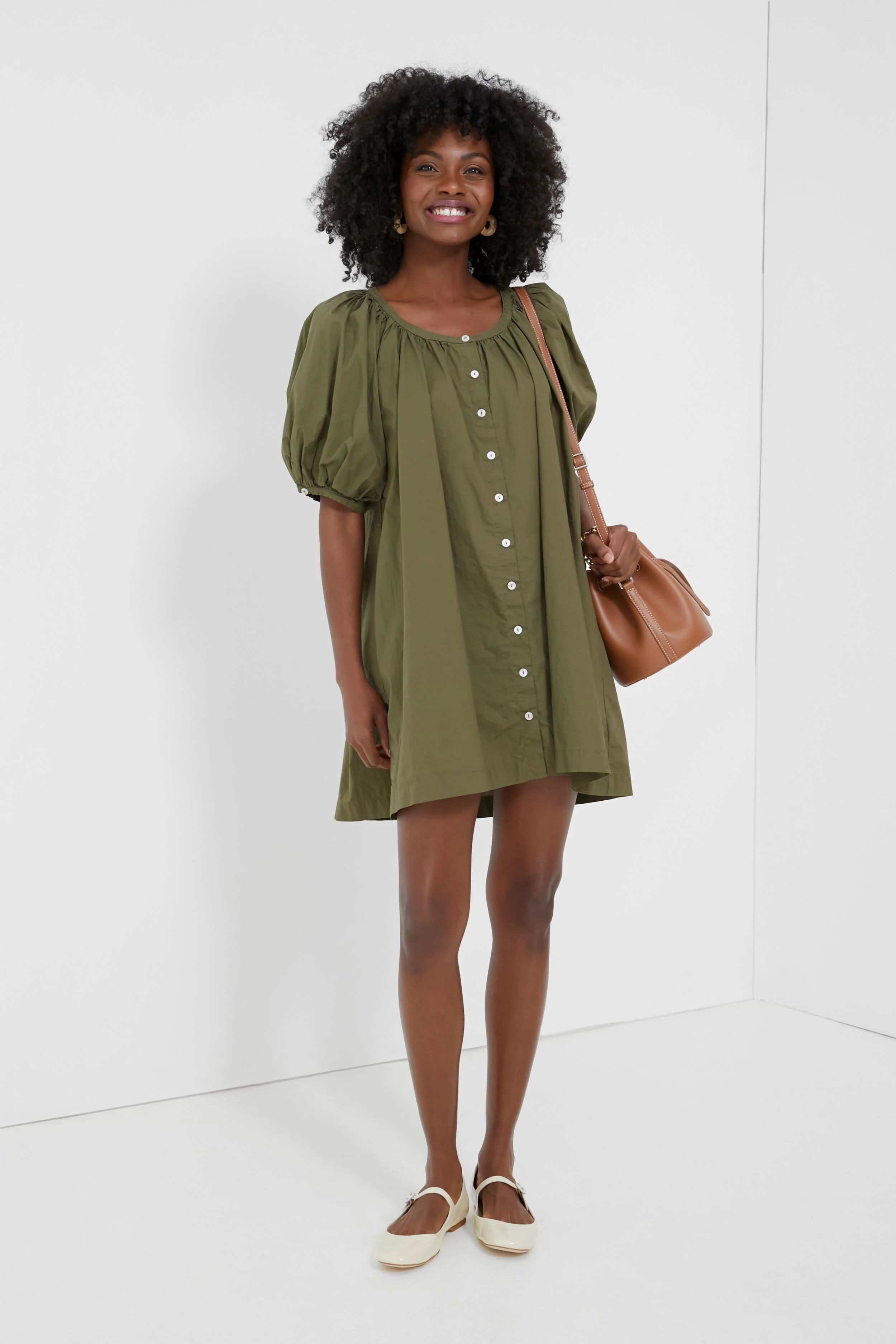 Olive Green Cassia Dress | Tuckernuck (US)