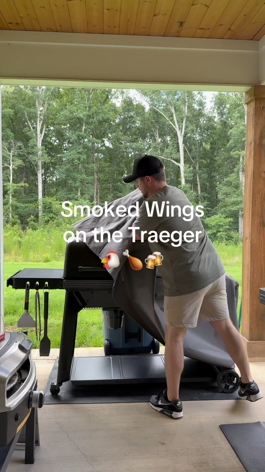 Smoked wings on the Traeger #outdoorcooking #cooking