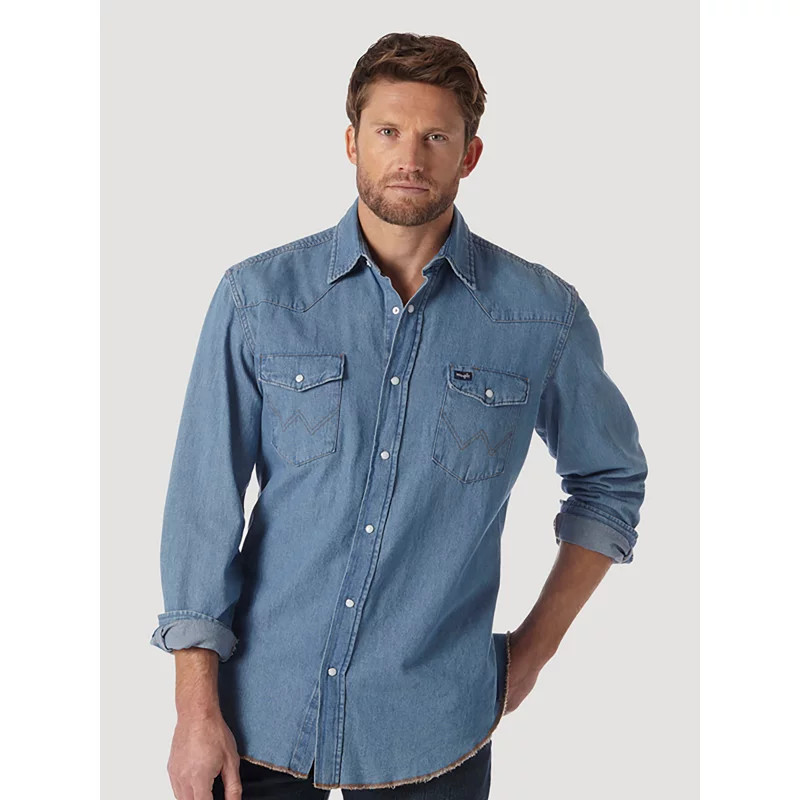 Wrangler Men's Cowboy Cut Western Work Shirt | Academy Sports + Outdoors